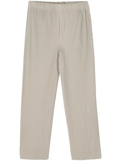 Issey Miyake Pleated Trousers In Beige