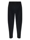 Issey Miyake Ns Coke Gray Compleat Pleated Knitted Trousers In Black