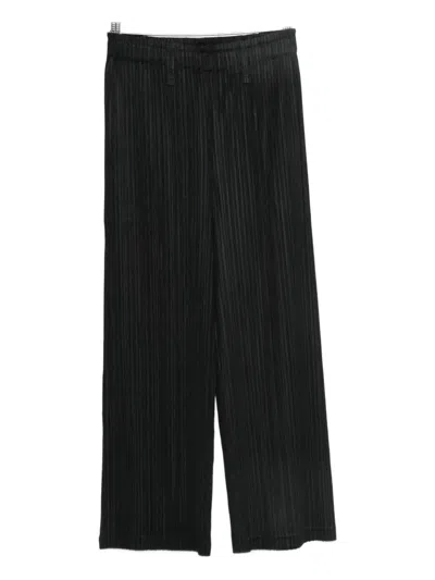 Issey Miyake Wide Leg Pleated Pants, Black (thicker)