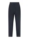 Shop Issey Miyake Pleated Trousers In Black