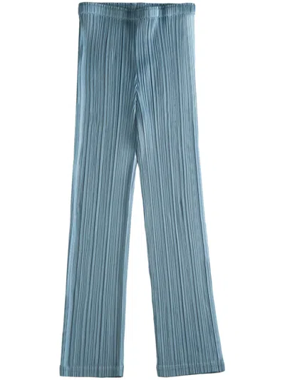 Issey Miyake Pleated Trousers In Blue