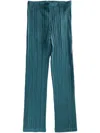 Issey Miyake Pleated Trousers In Blue
