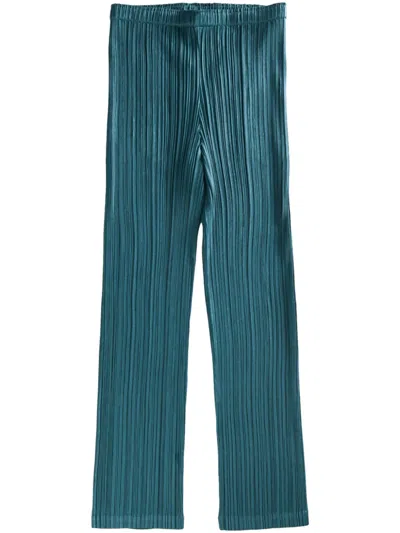 Issey Miyake Pleated Trousers In Blue