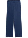 Issey Miyake Pantaloni Plissettati In Blue
