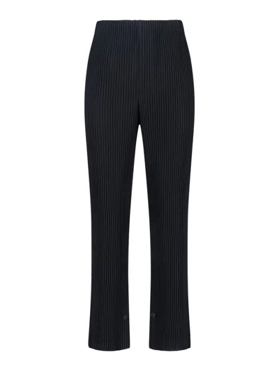 Issey Miyake Pleated Trousers In Blue