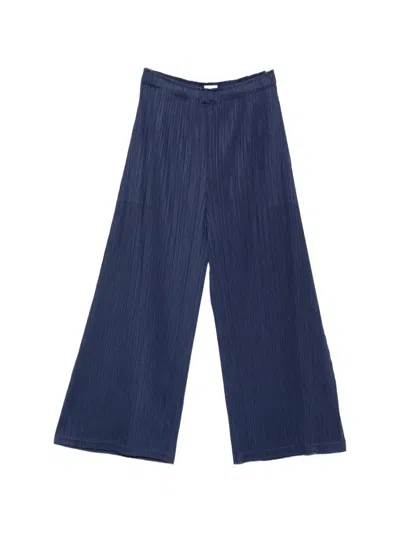 Issey Miyake Pleated Trousers In Blue