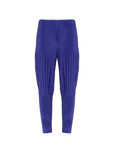 Issey Miyake Pleated Trousers In Blue