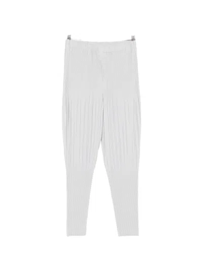 Issey Miyake Pleated Trousers In White