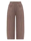 Issey Miyake Pleated Trousers In Brown
