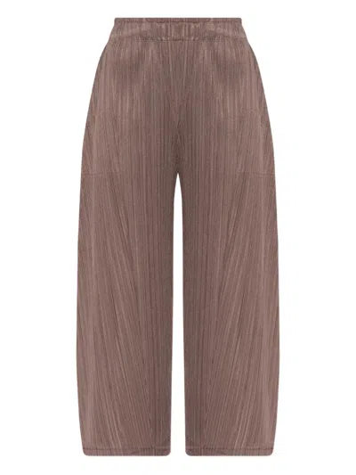 Issey Miyake Pleated Trousers In Brown