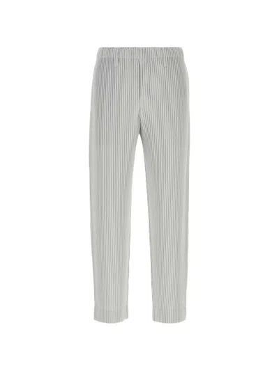 Issey Miyake Elastic Waist Casual Pants In Gray