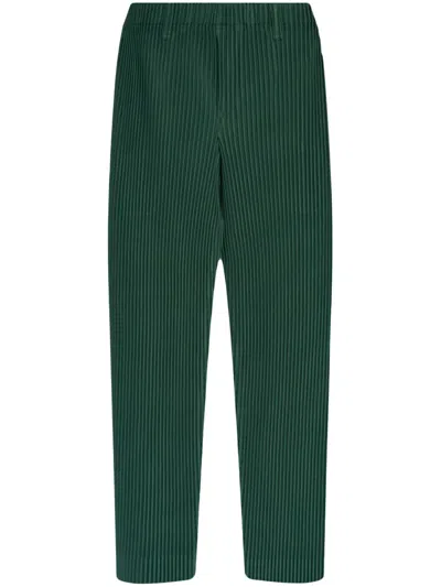 Issey Miyake Pleated Trousers In Green