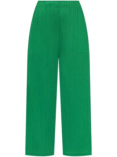 Issey Miyake Pleated Trousers In Green