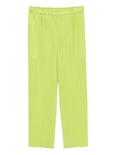 Issey Miyake Pleated Trousers In Green