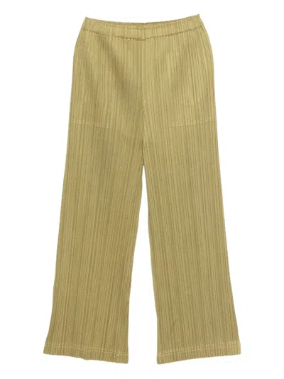 Issey Miyake Pleated Trousers In Green
