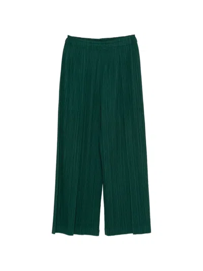 Issey Miyake Pleated Trousers In Green