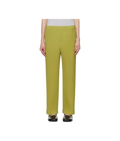 Issey Miyake Pleated Trousers In Green