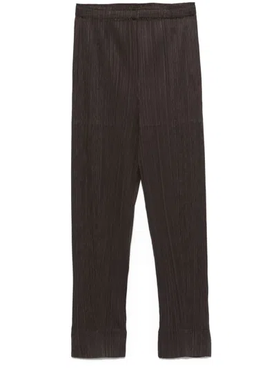 Issey Miyake Pleated Trousers In Grey
