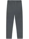 Issey Miyake Pleated Trousers With Elasticated Waistband And Ribbed Texture In Grey