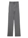 Issey Miyake Pleated Straight-leg Trousers In Grey