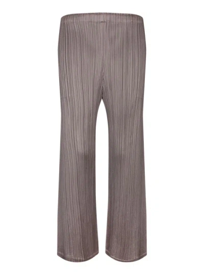 Issey Miyake Pleated Trousers In Grey