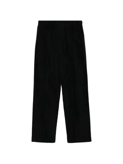 Issey Miyake Trousers Pleated Elasticated Waistband In Blue