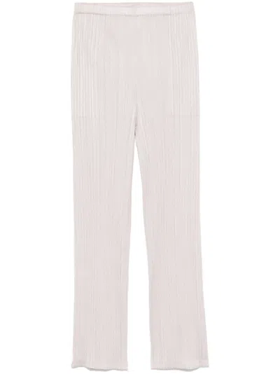 Issey Miyake Pleated Trousers In Beige