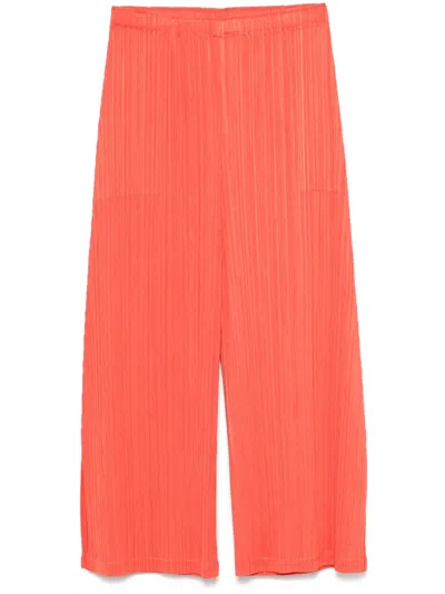 Issey Miyake Pleated Trousers In Orange
