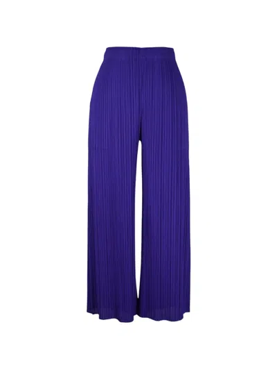 Pre-owned Issey Miyake Pleated Trousers In Purple