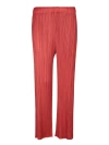 Issey Miyake Pleats Please Red Trousers In Red
