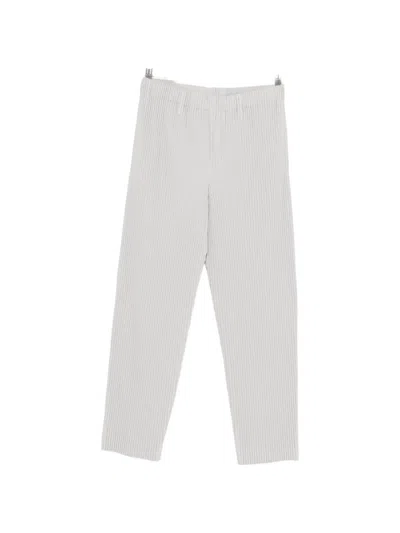 Issey Miyake Pleated Trousers In White