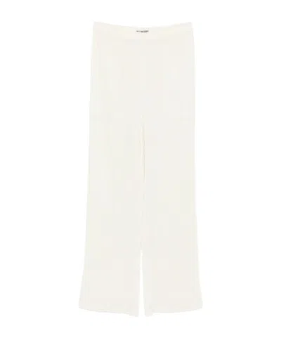 Issey Miyake Pleated Trousers In White
