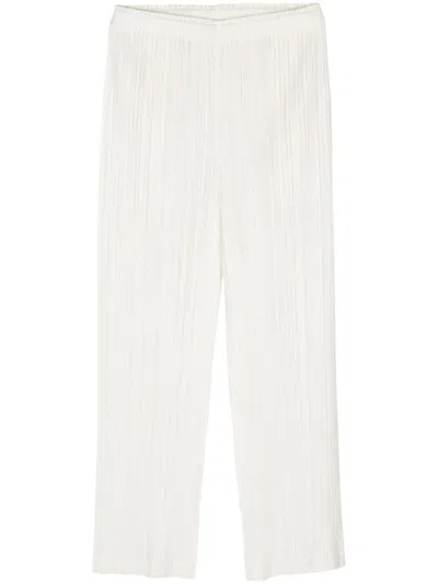 Issey Miyake Pleated Trousers In White