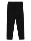 Issey Miyake Pleated Trousers With Concealed Button Fastening And Elasticated Waistband In Black