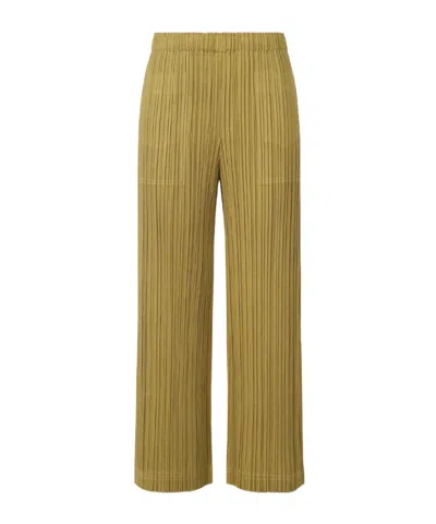 Issey Miyake Pleated Trousers In Yellow