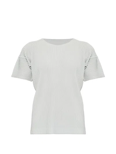 Issey Miyake Pleated T-shirt In Neutral