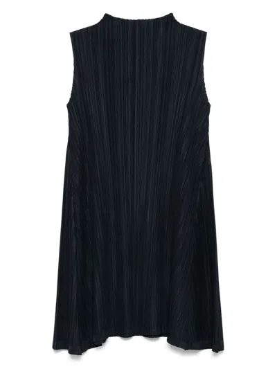 Issey Miyake Pleated Tunic In Black