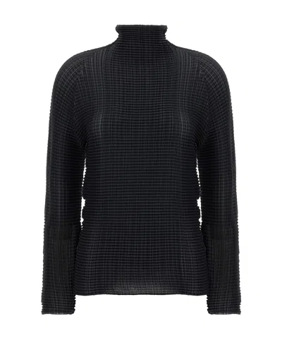 ISSEY MIYAKE ISSEY MIYAKE PLEATED TURTLENECK BLOUSE