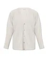 Shop Issey Miyake Pleated V-neck Jacket In White