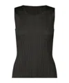 Issey Miyake Black Basics Tank Top In Black