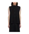 Issey Miyake Pleated Vest In Black