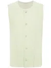 Issey Miyake Tailored Pleats 1 Vest In Green