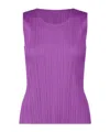 Issey Miyake Pleated Vest In Purple