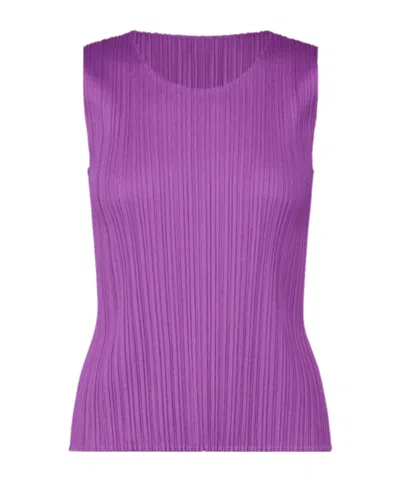 ISSEY MIYAKE PLEATS PLEASE ISSEY MIYAKE CREWNECK SLEEVELESS TOP