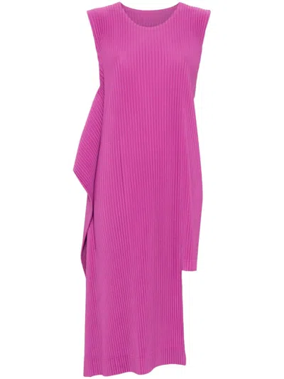 Issey Miyake Pleated Vest In Purple