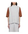 Issey Miyake Gray Tucked Vest In White