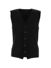 PLEATED V-NECK VEST