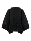 Issey Miyake Pleated Wave Blouse In Black