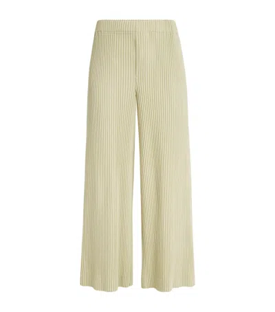 Issey Miyake Pleated Wide-leg Trousers In Green