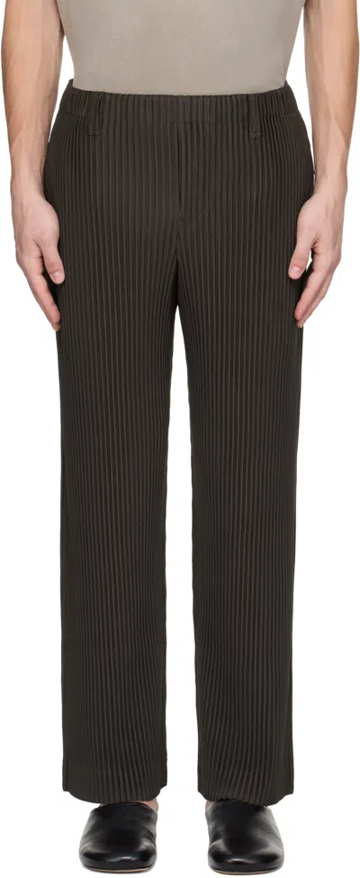 Issey Miyake Pleated Wide-leg Trousers In Black
